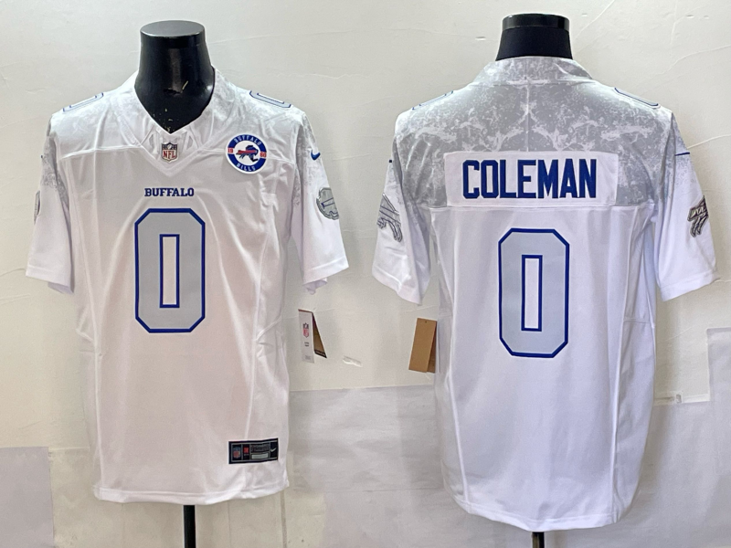 Men Buffalo Bills #0 Coleman Nike White 2025 Rivalries Collection Limited NFL Jersey 005